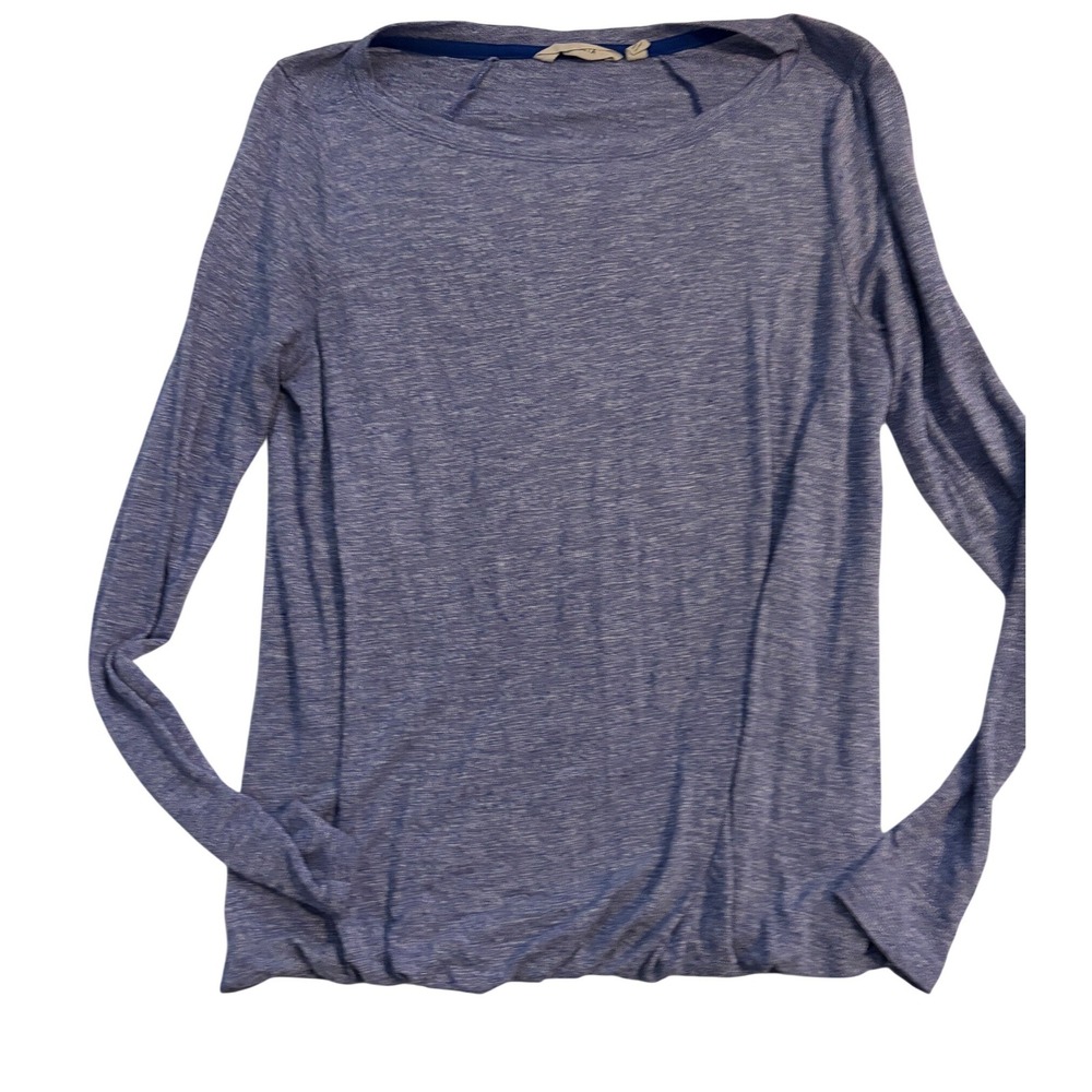 Athleta Blue Heather Space Dye Long Sleeve‎ Activewear Top Womens Small